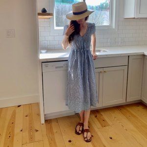 Dawn dress in pale blue cotton